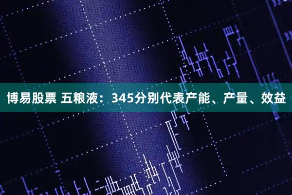 博易股票 五粮液：345分别代表产能、产量、效益