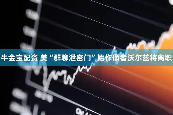 牛金宝配资 美“群聊泄密门”始作俑者沃尔兹将离职